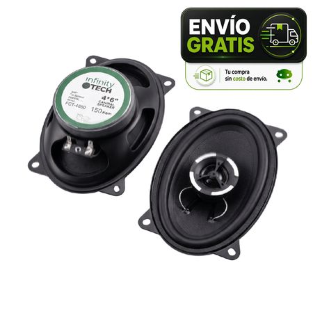 Juego de Parlantes Infinity Tech 4x6" 2 Vías Coaxiales 150W Max 45W RMS 4 Ohm