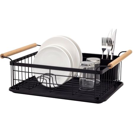 Escurre Platos Cocina Acero Pintado Hogar Actual Negro