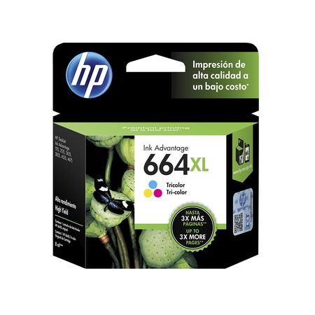 Cartucho de Tinta HP 664XL F6V30AL TRICOLOR original 4535