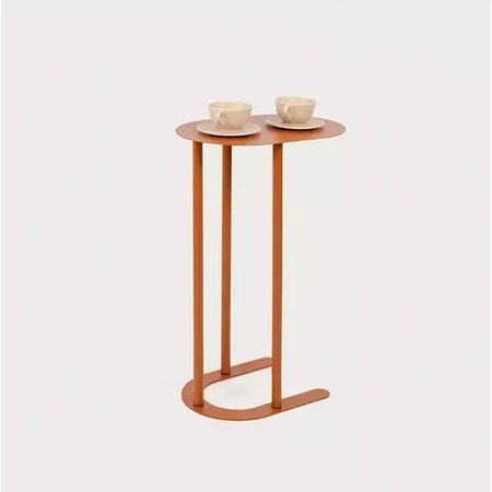 Mesa de arrime Iron DS Home 65x40x27 cm Terracota