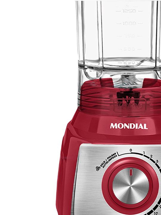 Licuadora Mondial Turbo Inox L-1200 RI 1200W 12 Velocidades 3L Rojo - Vista 4