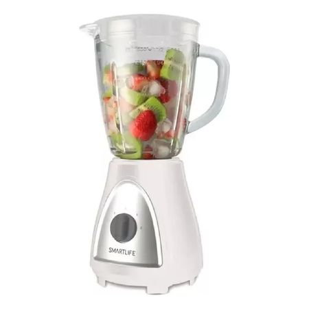 Licuadora Smartlife Slbl1008 Blanca Con Jarra De Vidrio 1,5l Blanco