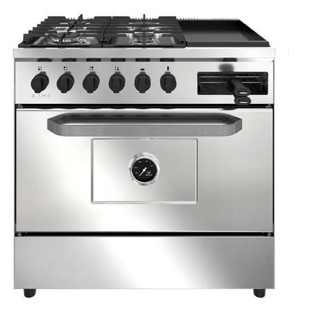 Cocina Saho Kuma 820 Multigrill 2 Hornallas con Horno Industrial Puerta Ciega
