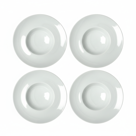 Set x 4 Platos Pasta Hondos 26 cm Blanco Porcelana