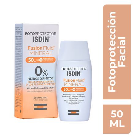 Fotoprotector Isdin Fusion Fluid Mineral 50+ Sin Color 50 Ml