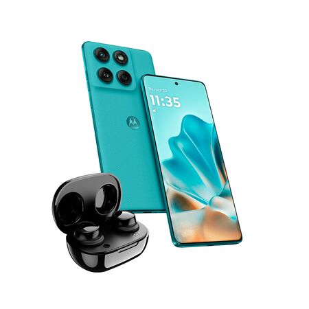 Combo Celular Motorola Moto Edge 60 Fusion Amazonite 8+256gb + Auriculares Inalambricos Bluetooth TWS Dekkin