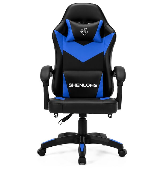 SILLA GAMER SHENLONG SH-GC135 NEGRA Y AZUL - Vista 3