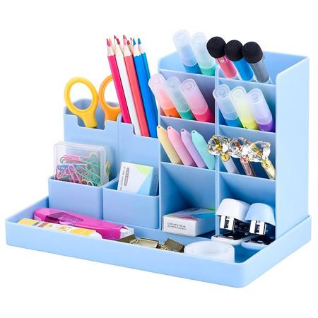 Organizador De Escritorio Azul Gadnic DESK4X Porta Lápices Ordenador