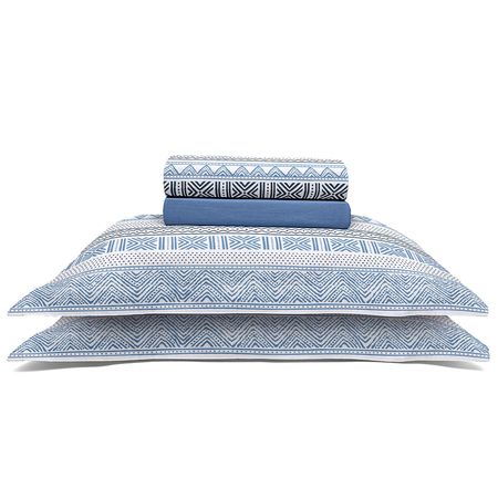 Juego de Sábanas de 150 hilos Casual 2 1/2 Plaza Indigo Azul