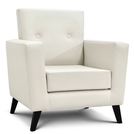 Sillón 1 Cuerpo Escandinavo Enrique Tapizado Inka Marfil Espácity