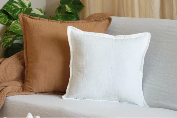 Combo 3 almohadones Tusor 40x40 Color Beige y natural - Vista 6