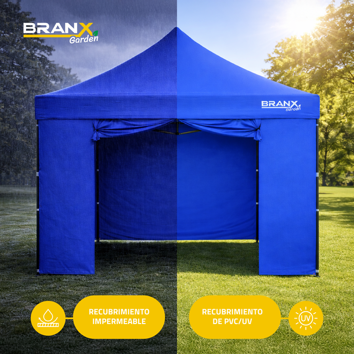 Gazebo 3x3 Metros Paredes Puerta Branx Autoarmable Plegable - Vista 6