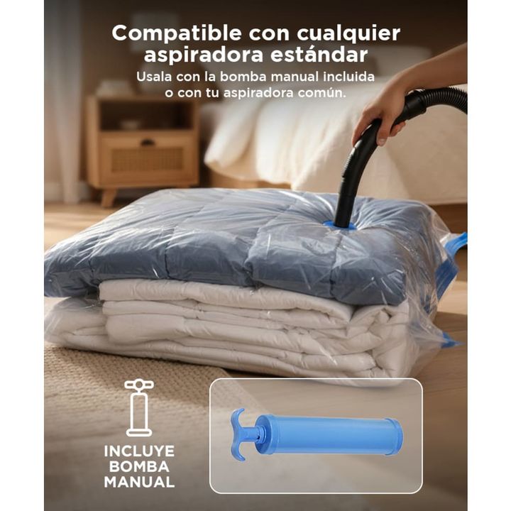 Kit de Bolsas Al Vacío 5 En 1 Gadnic Para Guardar Ropa 40 x 60 cm - Vista 4