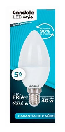 Lámpara Led Candela Vela 5w Reemplaza 40w E14
