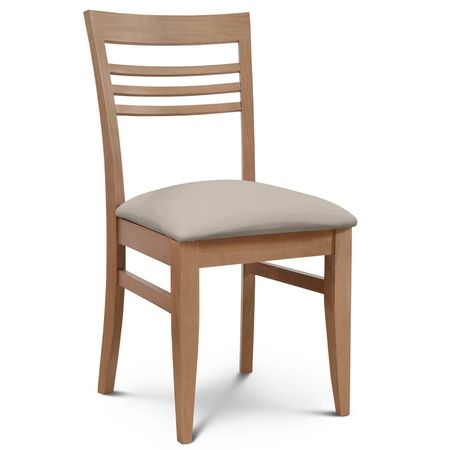 Silla de Comedor Murano Tapizado Inka Beige lustre Abedul Espacity