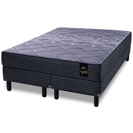 Colchon y Sommier King Koil Devon Super Queen 160x200x26cm de Resortes Bonnell Con Espuma Firme