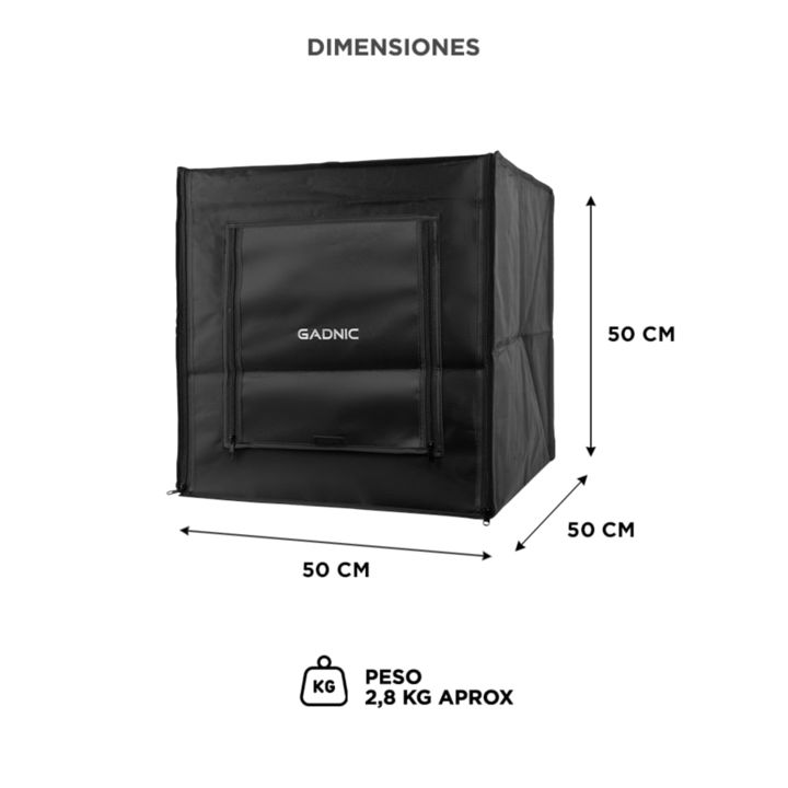 Caja De Luz Para Fotografía Profesional Portátil Gadnic 50 x 50 + Bolso - Vista 6