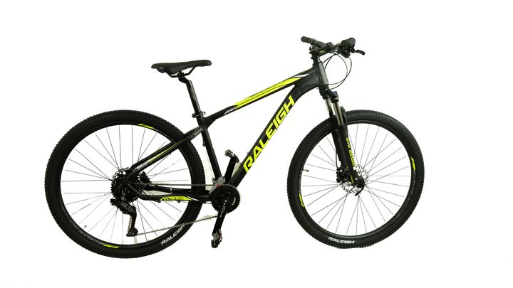 Bicicleta Raleigh Mojave 4.0 Talle 15"/S _ Negro/Verde / Biplato (2x9) / Frenos a disco hidráulicos / Rodado 29 _ Línea 2026 - Vista 1