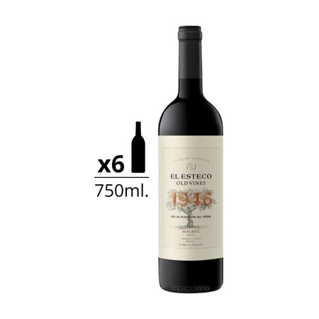 Vino Tinto El Esteco Old Vines Malbec Caja x 6