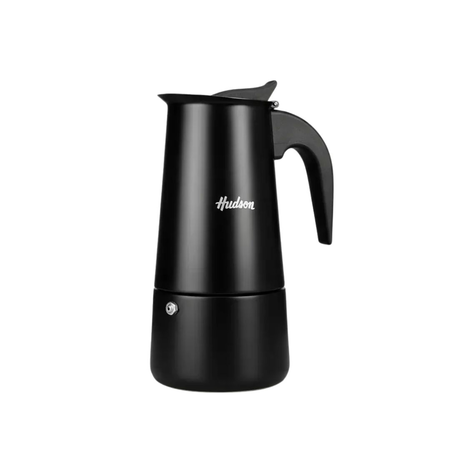 Cafetera Italiana Acero Inox Negro 9 Pocillos Hudson Sscm24 Sscm24