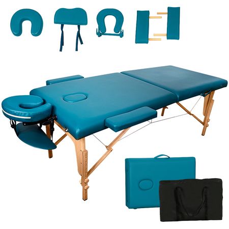 Camilla Para Masajes Azul Gadnic Profesional Hasta 225kg 185x70cm Plegable 