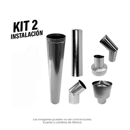 Kit De Instalación Forza - Salida De Humo Por Pared 6" Nº2 Curvo