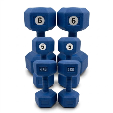 Par de mancuernas de 4, 5 y 6 kg