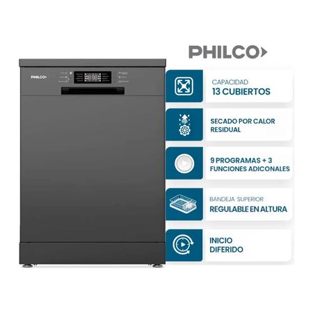 Lavavajilla 13 Cubiertos Philco PHLJ13N