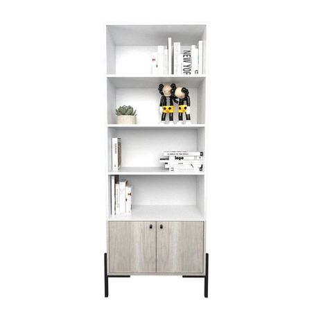 Biblioteca Metalwood DS Home 2 puertas Nevado Everest Blanco 183x67x36 cm