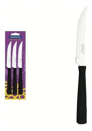 Cuchillo Tramontina New Kolor X3 Color Negro (03-23160/304)