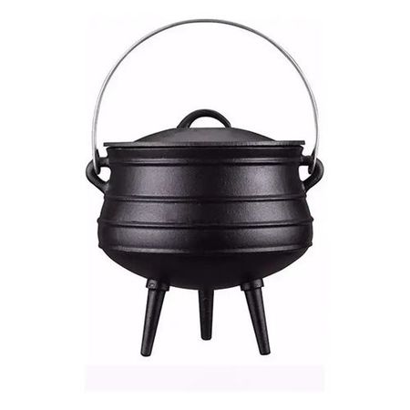 Caldero Olla De Hierro Fundido 30 Cm 9 Lts Con Tapa Kamado