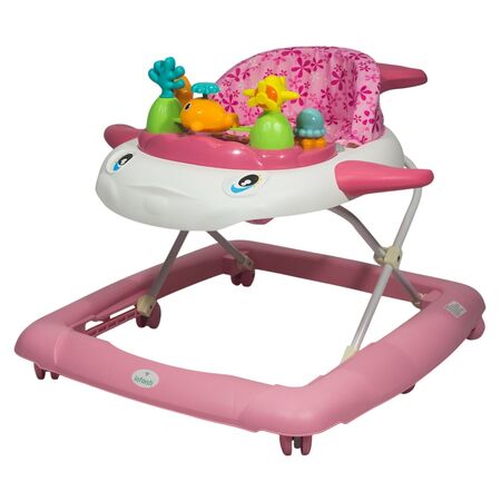 Andador con luces y sonidos Infanti Ballena Luminosa rosa