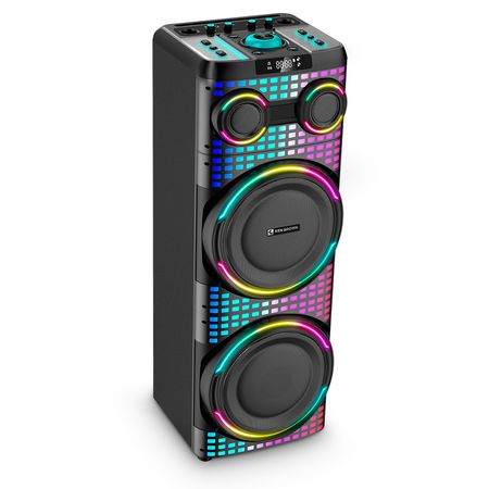 Bafle Potenciado Ken Brown Monster 12 150W RMS Doble 12" Bluetooth LED