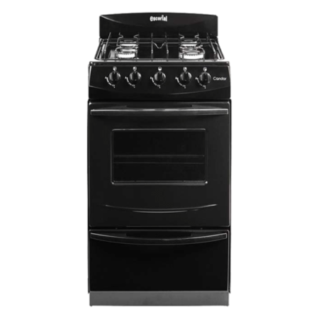 Cocina Escorial Candor S2 Black Gas Envasado 51Cm