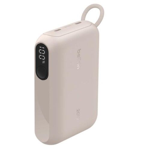 Power Bank Belkin 20W PD with Display 10 K Sand - Vista 5