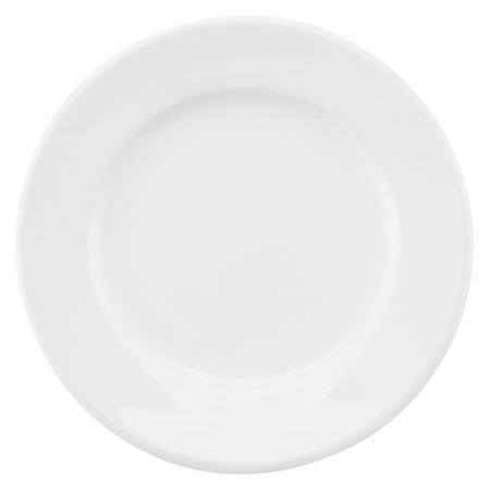 Set X6 Plato Playo Gourmet Ala Ancha 28 Cm Porcelana Oxford Blanco
