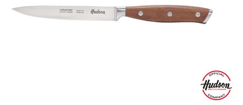 Cuchillo Utilitario Acero Inoxidable Mango Madera Hudson Marrón - Vista 5