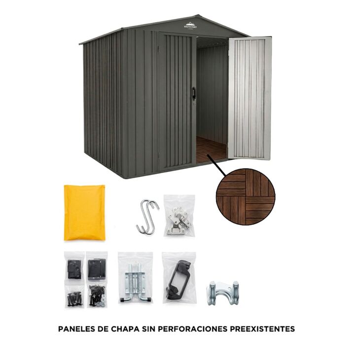 Cobertizo Exterior South Port By Gadnic Acero Galvanizado Doble Puerta Ventilación Galpón 151 x 181 x 195 cm - Vista 7