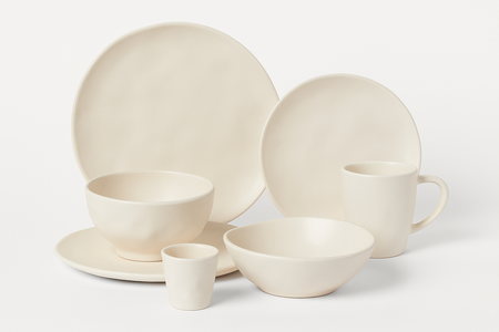 Set x 24 piezas Vajilla Playo Postre Hondo Bowl Jarro Taza Ceramica Organic Aston