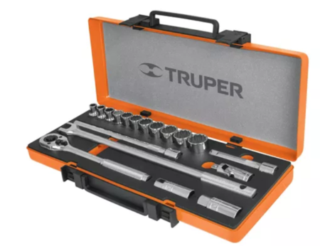Juego Tubos Milimetricos Truper 13936 18 Piezas 1/2 Pulgada