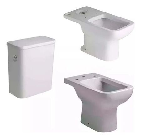 Combo Ferrum Trento Baño Inodoro Largo+mochila+bidé