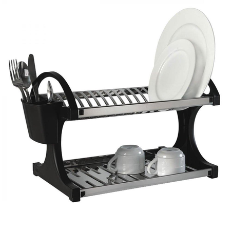 Escurridor Secaplatos 16 Platos Brinox Acero Inox Negro Negro