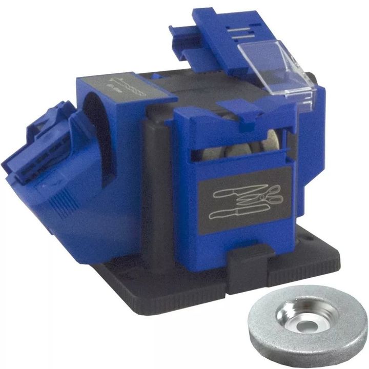 Afilador Electrico Multiuso Cuchillos Tijeras Mechas Kld Azul - Vista 1