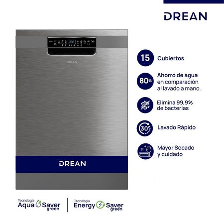 Lavavajillas 15 cubiertos Inoxidable Drean LVDR1506CI0