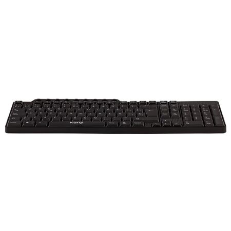 TECLADO KANJI KJ-TECMULT001 CON CABLE USB COMPACTO NEGRO