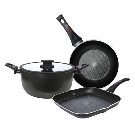 Bateria Olla Coccion Antiadherente ITALIA Apto Induccion 3,5 mm Fortezza 