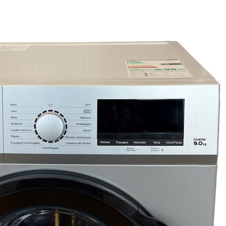 Lavarropas Automático Inverter Dalton Frontal 9kg 1400rpm Digital Silver DA-L90-SI