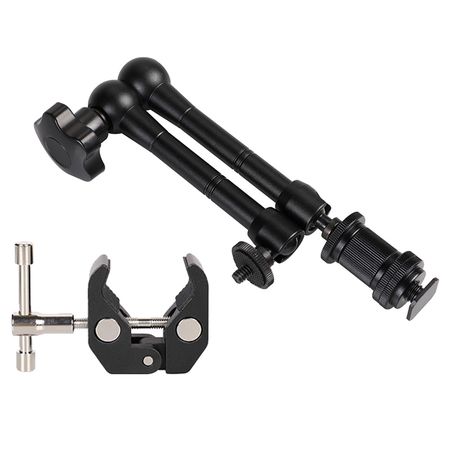Brazo Metálico Soporte Gadnic Articulado Multifuncional + Pinza