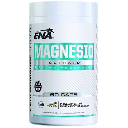 Suplemento Ena Sport Citrato de Magnesio 60 Caps Sin Sabor