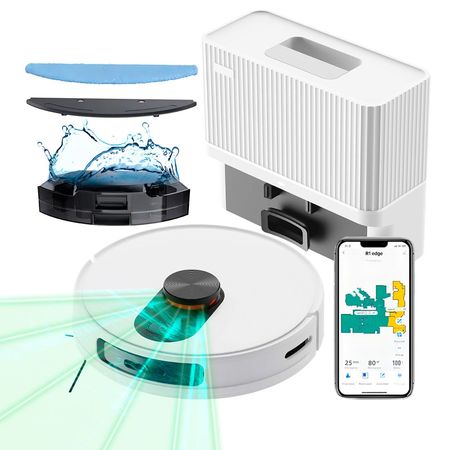 Aspiradora Trapeadora Robot Gadnic Con Base Carga Mapeo Inteligente